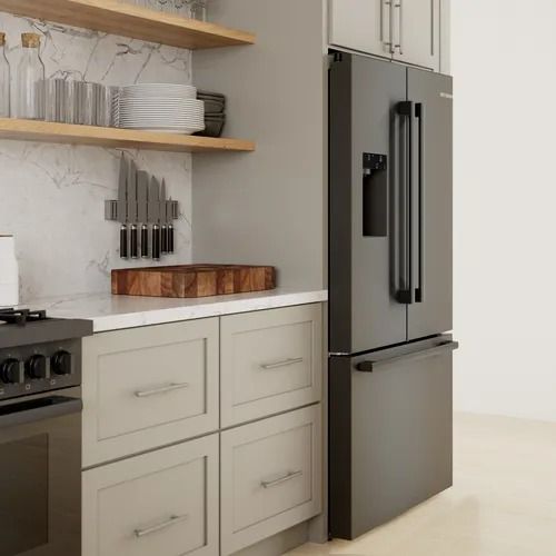 Bosch 500 Series Counter Depth French Door Refrigerator in Black Stainless Steel