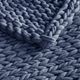 Olliix by Madison Park Chunky Double Knit 1 Dark Blue Handmade Chunky Double Knit Throw-1