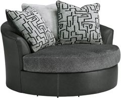 Benchcraft® Brixley Pier Graphite Swivel Accent Chair