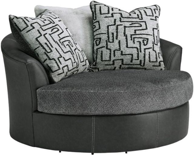 Benchcraft® Brixley Pier Graphite Swivel Accent Chair-0