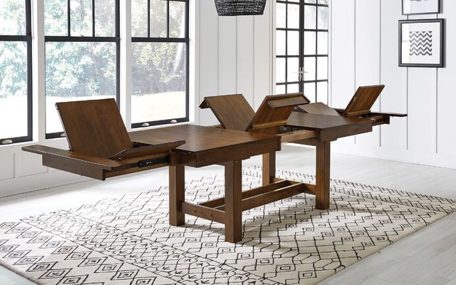 A-America® Mariposa Rustic Whiskey Trestle Dining Table-1