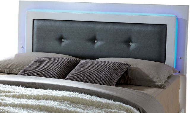 Furniture of America® Clementine Glossy White Eastern King Panel Bed-2