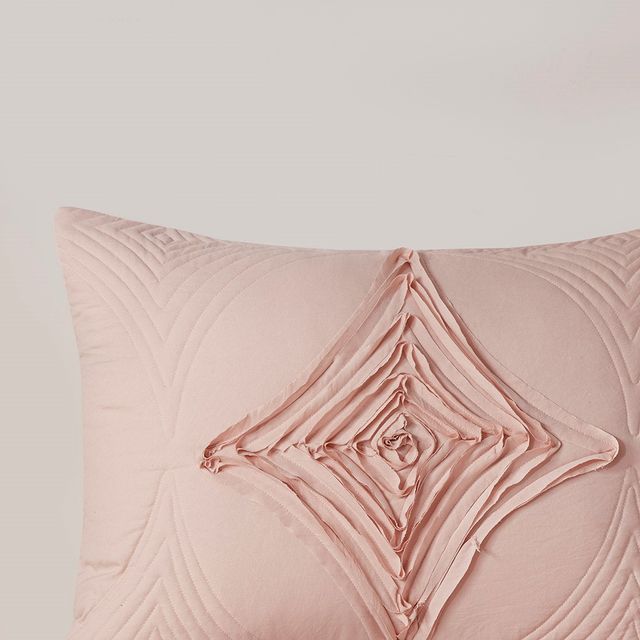 Olliix by Madison Park Colette 4 Piece Blush King/California King Comforter Set-2