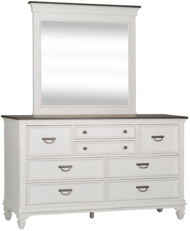 Liberty Furniture Allyson Park Charcoal/Wirebrushed White Dresser and Mirror Set-0