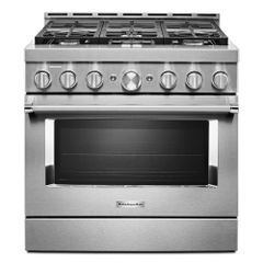 KitchenAid® 36" Stainless Steel Freestanding Gas Range