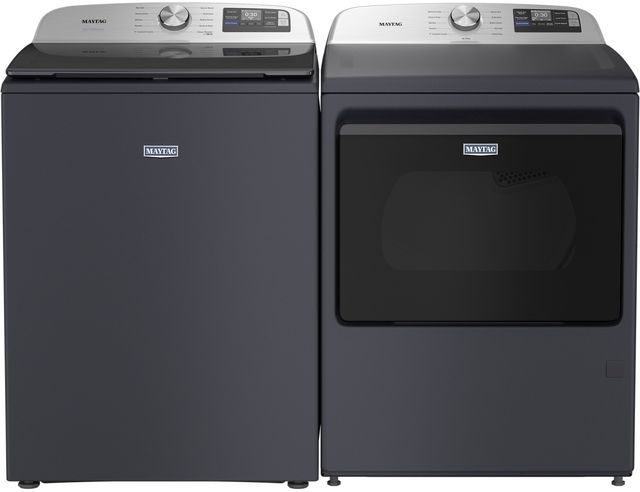 Maytag® Midnight Steel Top Load Washer & Electric Dryer Laundry Pair-0