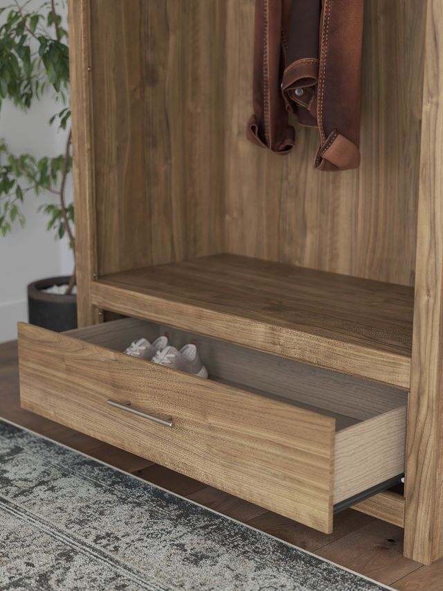 Signature Design by Ashley® Dovander Brown Hall Tree with Storage Bench-4