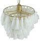 A & B Home Gold/White Iron And Cotton Thread Chandelier-4