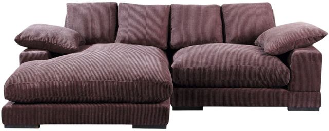 Moe's Home Collection Plunge 2-Piece Dark Brown L-Shaped Sectional and Reversible Chaise-1