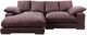 Moe's Home Collection Plunge 2-Piece Dark Brown L-Shaped Sectional and Reversible Chaise-1