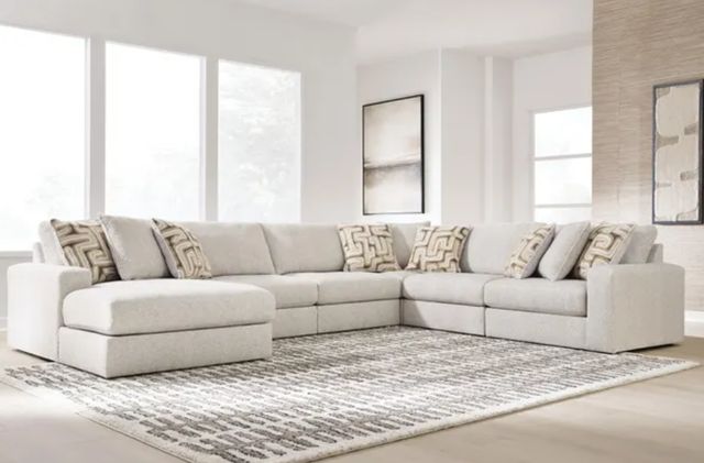 Signature Design by Ashley® Kestrie 6-Piece Feathered Left-Arm Facing Sectional and Chaise-1