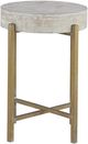 Forty West Collin White Accent Table with Gold Base-2