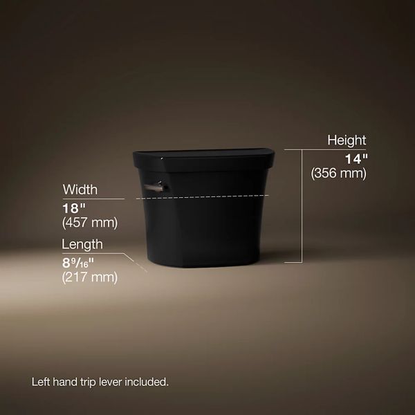 KOHLER® Highline® Black Toilet Tank, 1.6 Gpf-4
