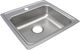 Elkay Lustertone® Classic Lustrous Satin 19-1/2" x 19" x 5-1/2" 3-Hole Single Bowl Drop-In ADA Sink-0