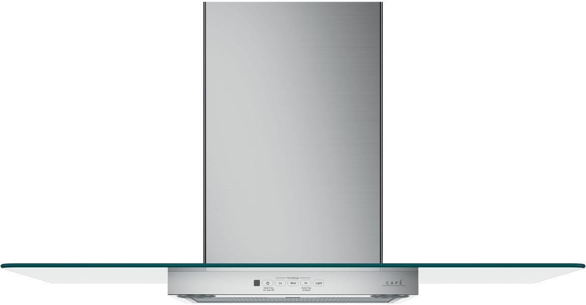 Café™ 36" Stainless Steel Wall Mount Glass Canopy Chimney Hood