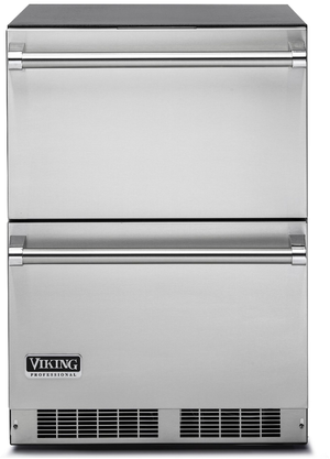 front view of the Viking® 5 Series 5.0 Cu. Ft. Stainless Steel Outdoor Undercounter Refrigerated Drawers
