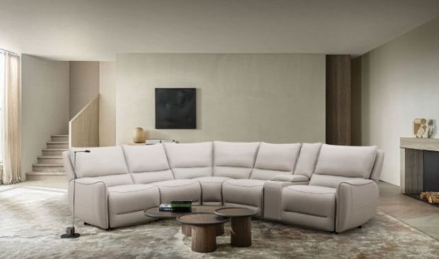 Furniture of America® Hestia 6-Piece Beige Modular Power Reclining Sectional-2