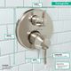Hansgrohe Ecostat Classic Polished Nickel Round Thermostatic Trim with Volume Control and Diverter-3