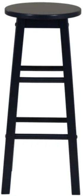 Linon Abby Navy Round Barstool-3