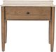 Four Hands Joah Antique White Marble/Light Brown Oak Nightstand-2