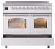 Ilve® Nostalgie II Series 40" White Pro Style Induction Range-4