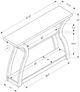 Monarch Specialties Inc. 47"L Espresso Hall Console Table -2