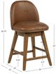 Powell® Brynn 2-Piece Brown Big and Tall Swivel Counter Stool Set-2