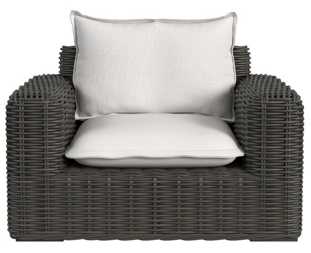 Sunset West Cabo Kahlua Resin Wicker Oversized Outdoor Club Chair with Soothe Pearl Cushion-1