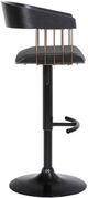 Armen Living Larisa Black Adjustable Bar Stool-2