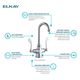 Elkay Chrome Single Hole Concealed Deck Faucet with 4" Gooseneck Spout and 4" Wristblade Handles-4