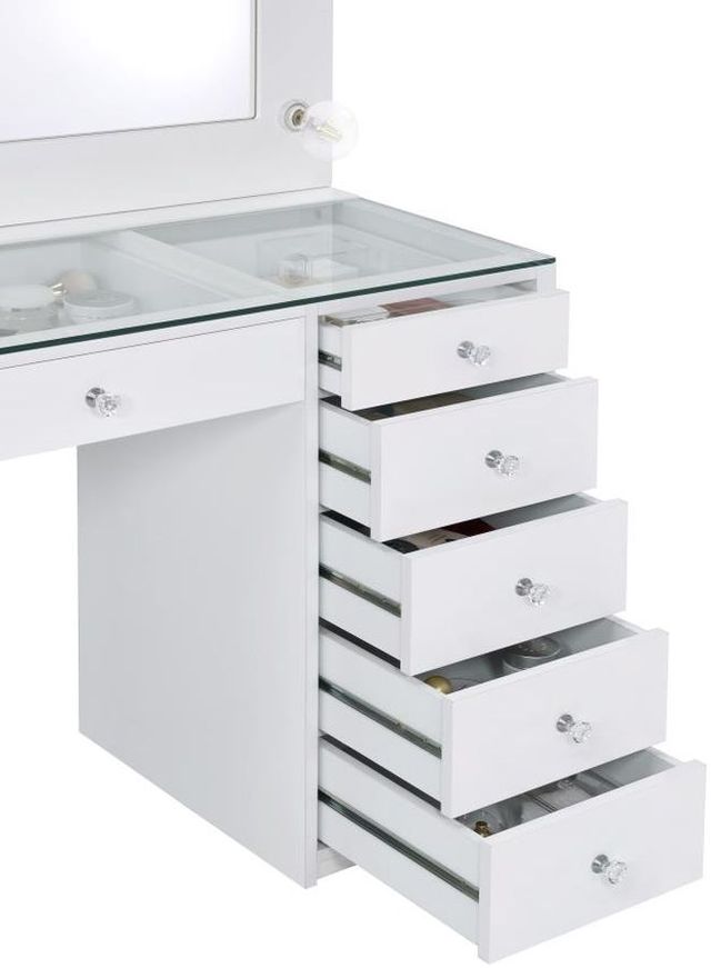 Coaster® Percy White High Gloss Vanity Desk-2