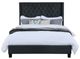 Mazin Furniture Deirdre Upholstered Black King Platform Bed-1
