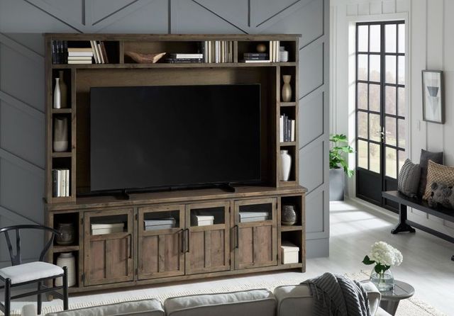 aspenhome® Finnegan Sandy Brown 98" Console and Hutch-1
