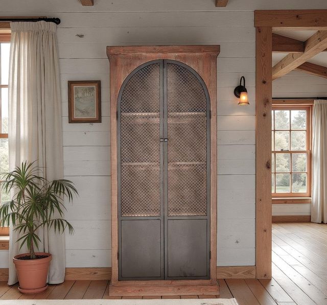 Nest Home Collections Arch Medium Gray Cabinet-1
