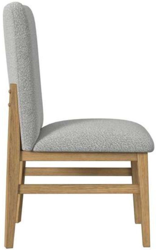 Elements International Portland Gray/Natural Side Chair-4
