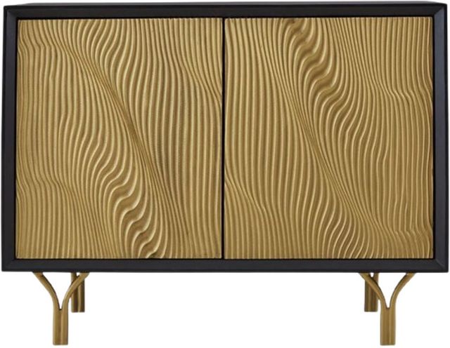 Signature Design by Ashley® Tayner Black/Gold Accent Cabinet-1