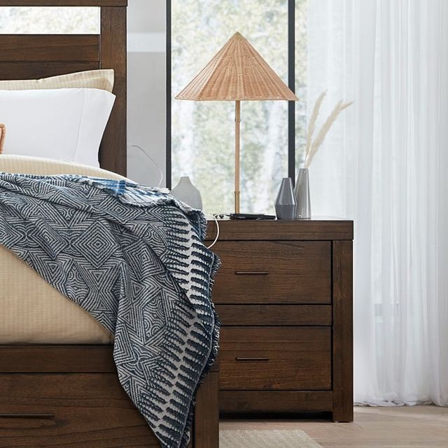 aspenhome® Modern Loft Brownstone Queen Panel Bed-2