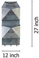 Classy Living Industrial Mail and Key Holder Wall Decor-2