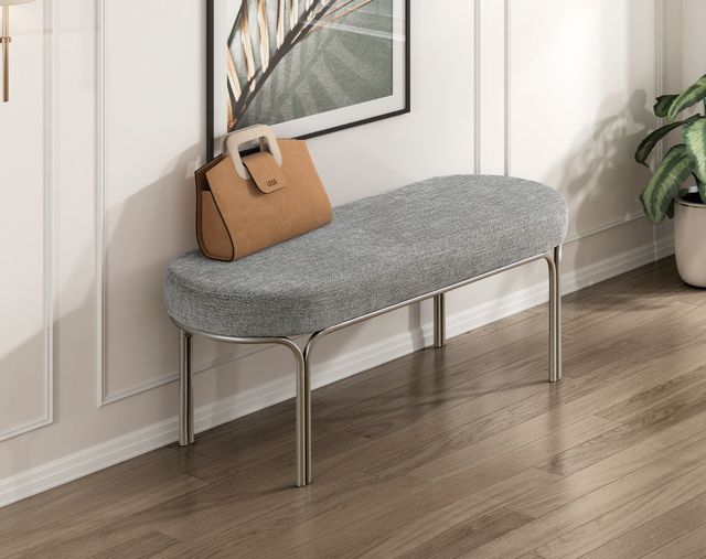 Homelegance® Waldon Champagne/Gray Bench-2