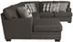 Jackson Furniture Crawford 3-Piece Metal U-Shape Left-Arm Facing Sectional and Chaise-2