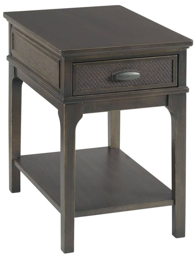 Creek Side Customs Serra Soft Black Rectangular Chairside Table-0