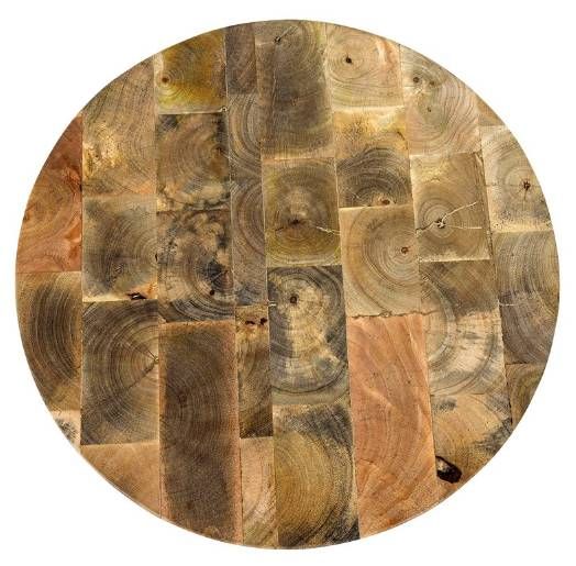 YHD Lati Natural Round Accent Table-3