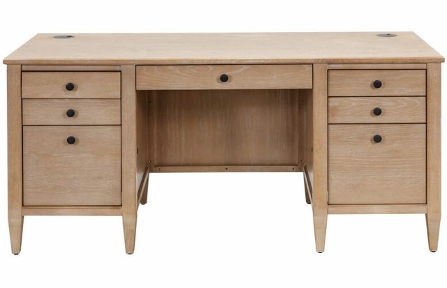 Martin Furniture Laurel Natural Double Pedestal Desk-1