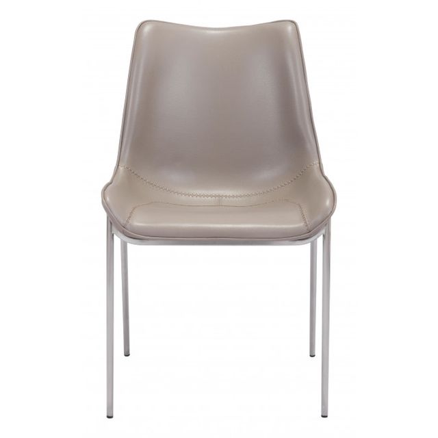 Zuo® Modern Magnus Gray/Silver Dining Chair-2