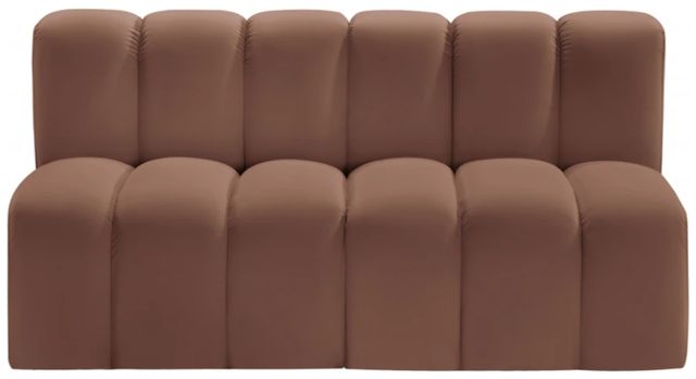 Meridian Furniture Arc 2-Piece Cognac Leather Sectional-1