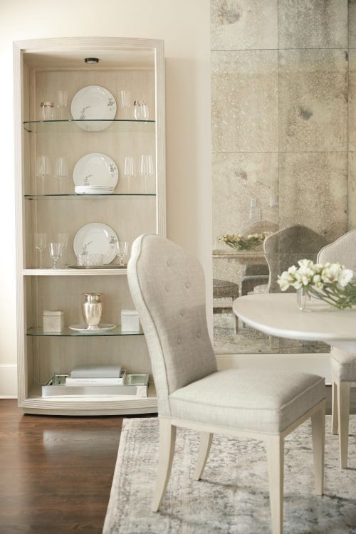Bernhardt East Hampton Cerused Linen/Gray Dining Side Chair-1