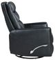 New Classic® Home Furnishings Takami Black Manual Swivel Recliner-4