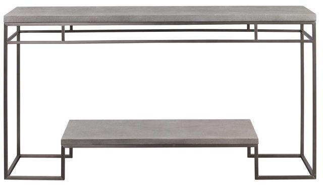 Uttermost® Clea Light Gray Wash Console Table with Brushed Nickel Base-3