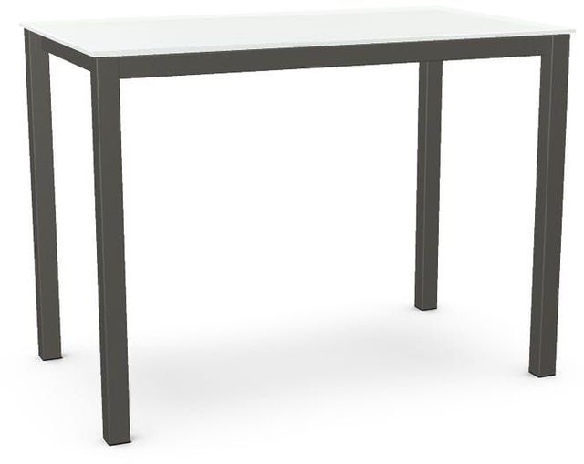 Amisco Customizable Harrison 36" White Glass Counter Table-0