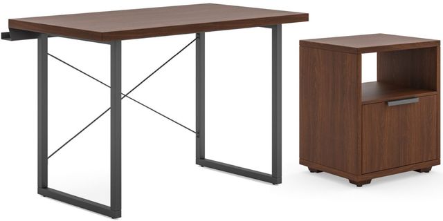 homestyles® Merge Brown Desk with File Cabinet-0